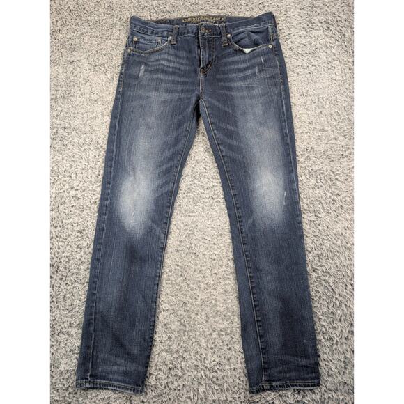 American Eagle Jeans Men 30x30 Blue Skinny Fit Stretch Distressed Grunge Casual - Picture 3 of 9